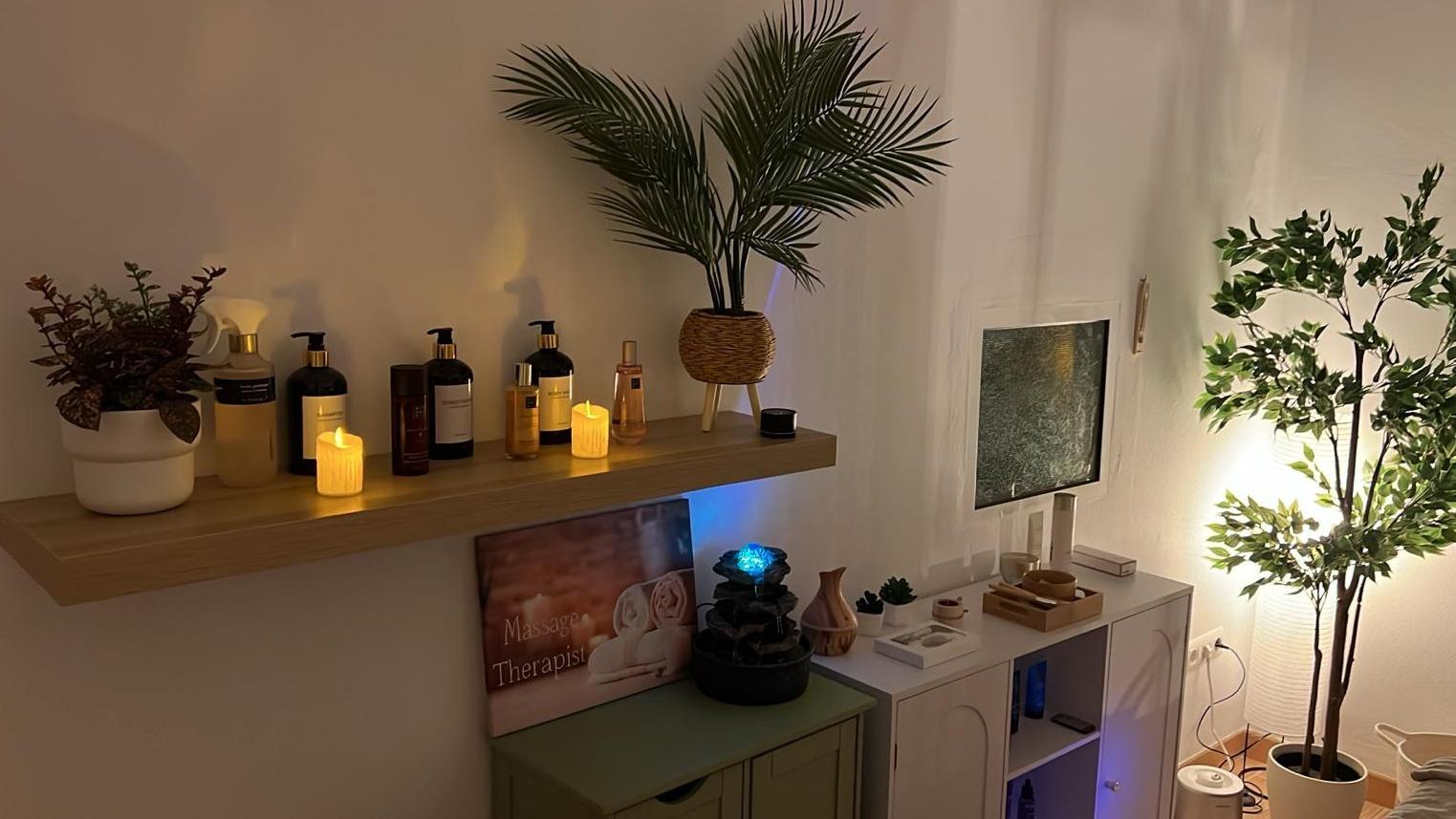 Detalle de productos premium y aceites esenciales.